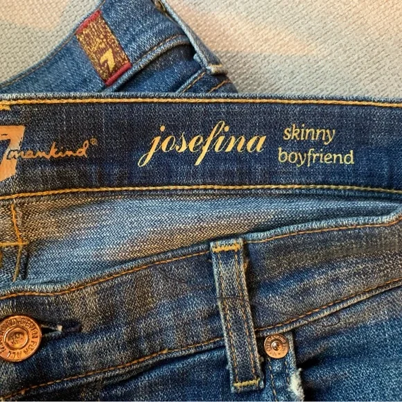 7 for all mankind Josefina skinny boyfriend Jeans 31 - Picture 6 of 6
